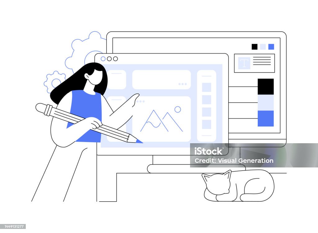 Interface Design Abstract Concept Vector Illustration Stock ...