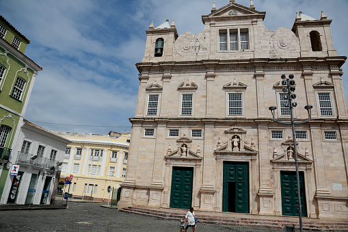 salvador, bahia, brazil - novembro 20, 2022:View from Pelourinho, Historic Center of Salvador city.