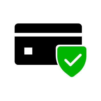 Credit card verification icon. Credit card security. Vector.