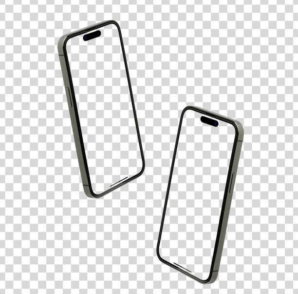 istock Smartphone frameless mockup. Studio shot of Smartphone - Clipping Path 1449140737