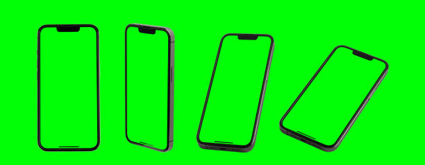 istock Smartphone frameless mockup. Studio shot of Smartphone - Clipping Path 1449140746