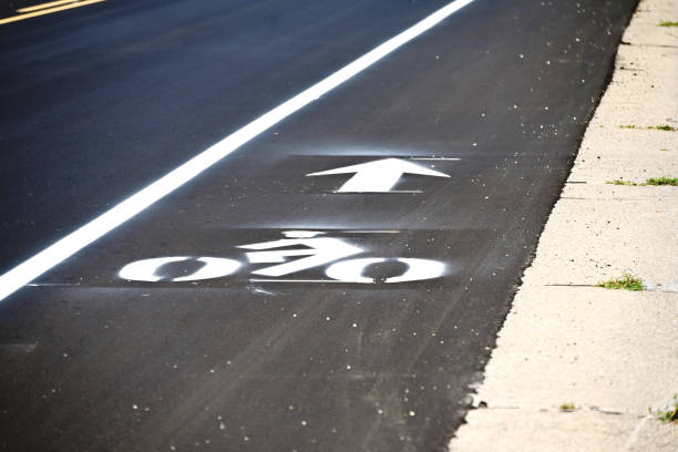 istock Fresh Asphalt Bike Lane 1449155002