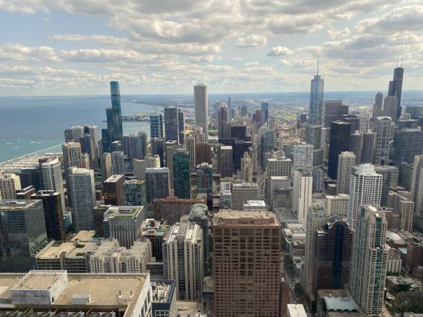 istock Chicago Skyline Aerial View 1449157435