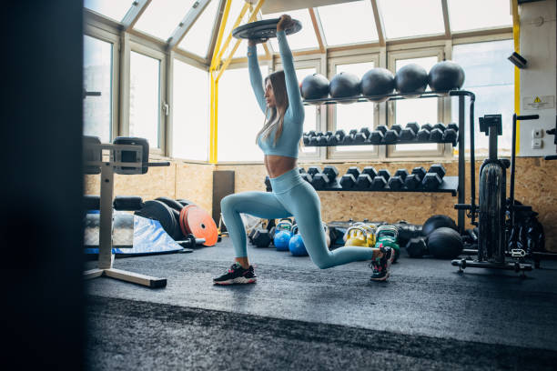 istock Fit woman training in gym 1449158049