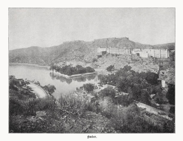 istock Amber Fort, Jaipur, Rajasthan, India, halftone print, published in 1899 1449158667