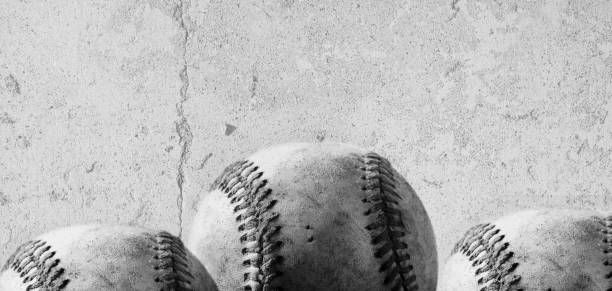 Baseball grunge banner in black and white