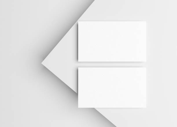 istock Two Blank business card template on podium 1449195049