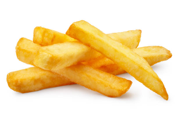 istock Delicious potato fries on white 1449198034