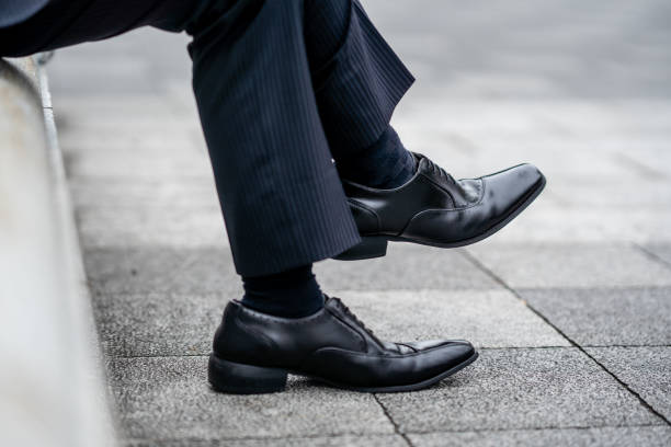 istock Business man leather shoes 1449203357