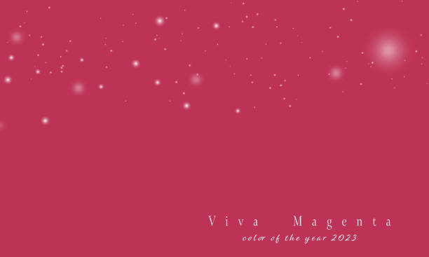 밝은 눈부심, 보케 및 빛나는 입자가 있는 추상 흐릿한 벡터 배경은 생생한 자홍색을 띠고 있습니다. 플래시의 조명 효과. 컬러 2023의 추상 그림 - viva magenta stock illustrations