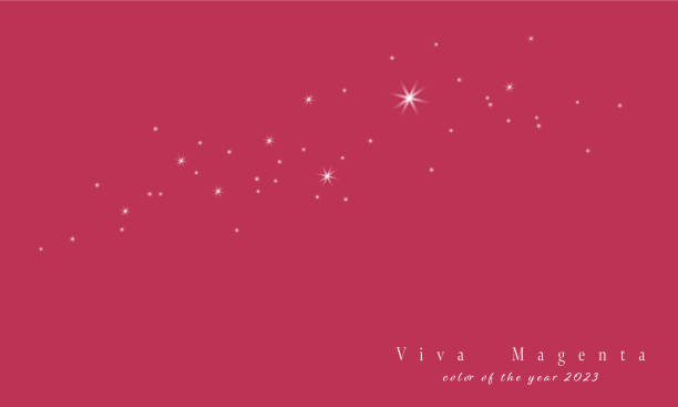 밝은 눈부심, 보케 및 빛나는 입자가 있는 추상 흐릿한 벡터 배경은 생생한 자 홍색을 띠고 있습니다. 플래시의 조명 효과. 컬러 2023의 추상 그림 - viva magenta stock illustrations