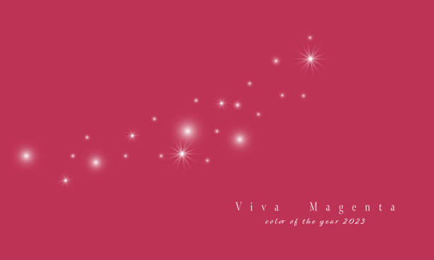 밝은 눈부심, 보케 및 빛나는 입자가 있는 추상 흐릿한 벡터 배경은 생생한 자홍색을 띠고 있습니다. 플래시의 조명 효과. 컬러 2023의 추상 그림 - viva magenta stock illustrations