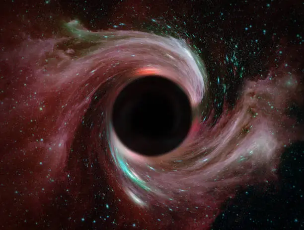 Photo of Black hole in space.