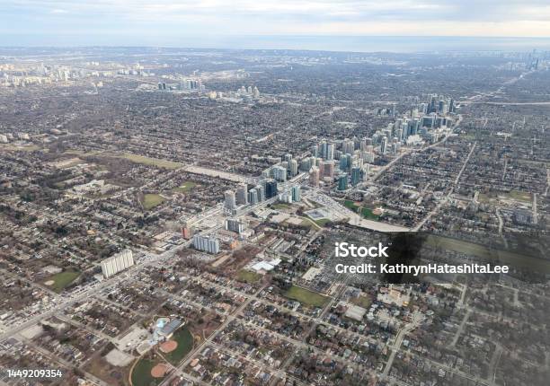 Aerial View Of North York Ontario Canada Stock Photo - Download Image Now - Aerial View, Aircraft Point of View, Autumn