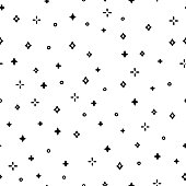 istock Sparkles Doodle Pattern Black and White 1449210369