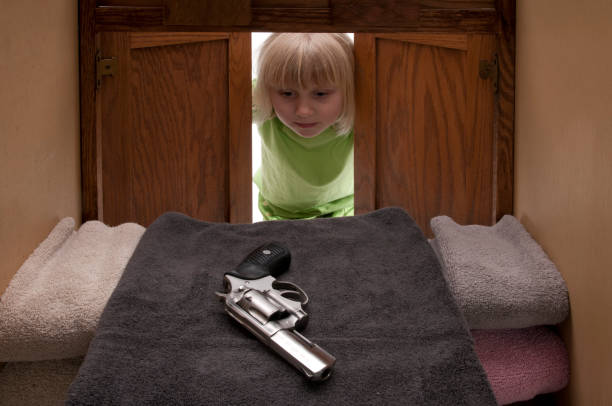 a curious 4 year old girl discovers an unsecured handgun in a linen cupboard