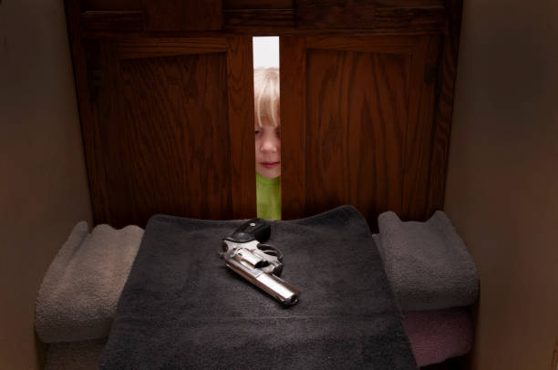 a curious 4 year old girl discovers an unsecured handgun in a linen cupboard