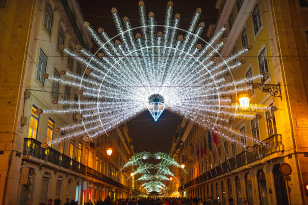 istock Christmas Eve at Rua Augusta in Lisbon 1449217176