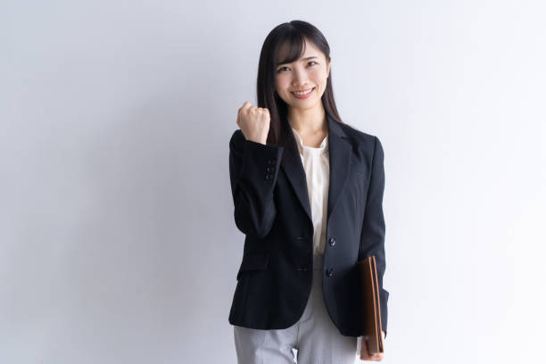 istock Japanese woman posing with a smile 1449225357