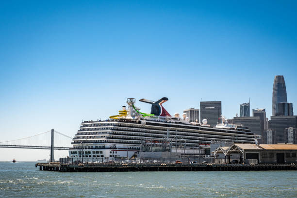 Carnival Miracle Cruise Ship Docked in San Francisco stock photo