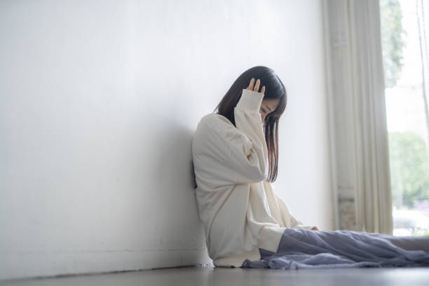 istock Asian female student is worried 1449228301