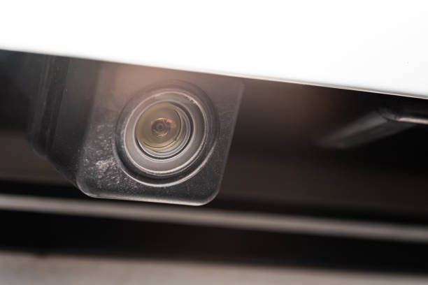 istock rear view camera close up for parking assistance. 1449230501