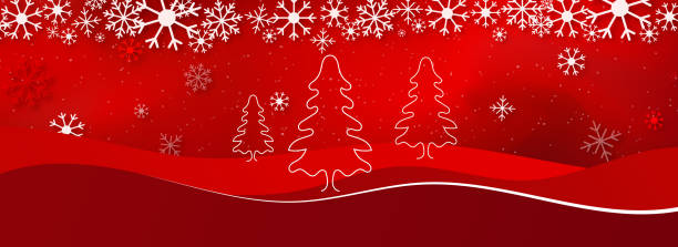 istock Christmas and Happy New Year Background with Snowflakes on red background 1449231579