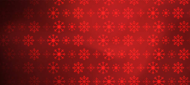 illustrations, cliparts, dessins animés et icônes de noël et bonne année avec flocons de neige sur fond rouge - winter backgrounds focus on foreground white