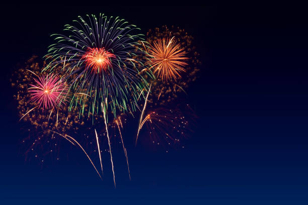 istock Colorful fireworks celebration and the twilight sky. 1449235278