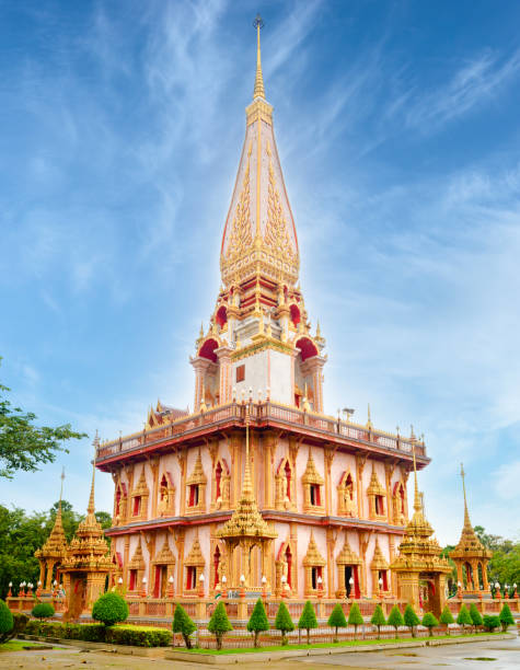 Wat Chalong temple stock photo
