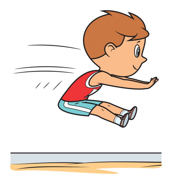 400+ Cartoon Of The Long Jump Stock Illustrations, Royalty-Free