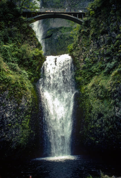 Columbia River Gorge NSA - Multnomah Falls Close-up - 1983. Scanned from Kodachrome 64 slide.