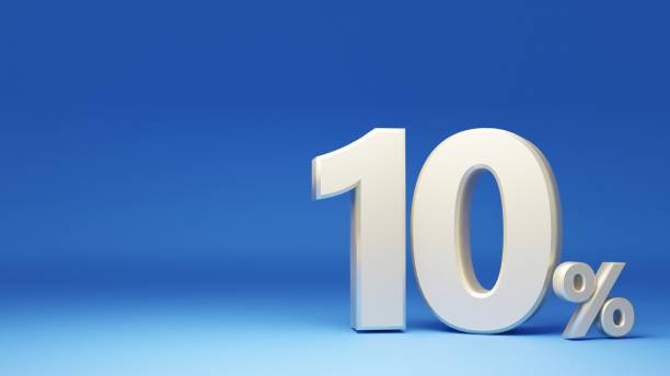 istock 3D rendering. 10 Percent sale promotion. 1449244703
