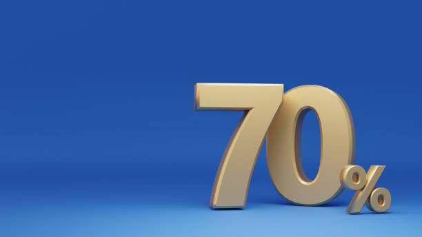 istock 3D rendering. 70 Percent sale promotion. 1449244723