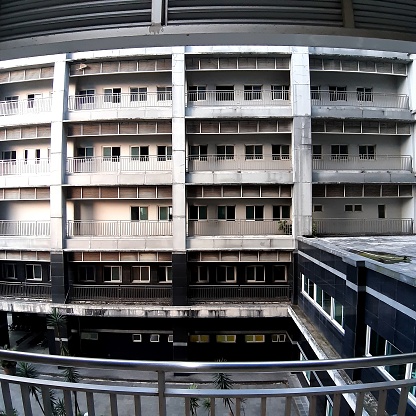 A lot of rooms in one of hospital in east java seen still empty with opened windows