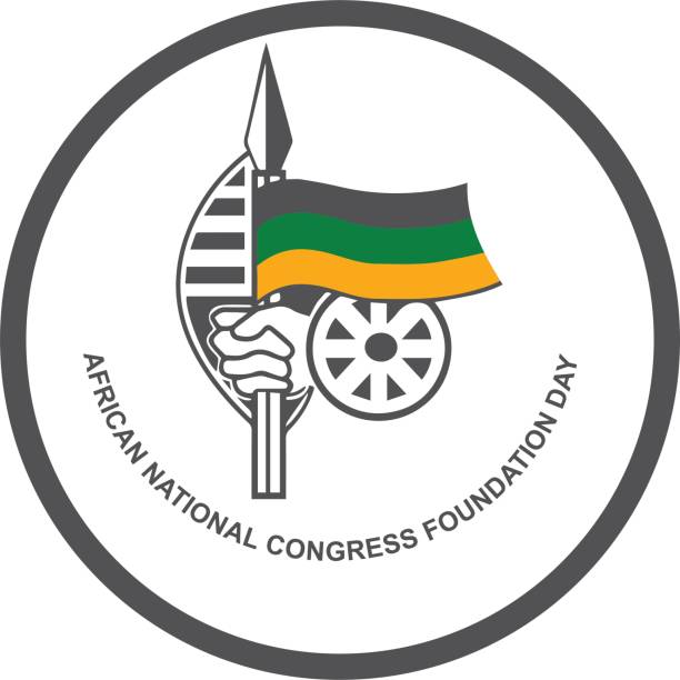 african national congress foundation day icon, national congress icon, black vector - african national congress stock-grafiken, -clipart, -cartoons und -symbole