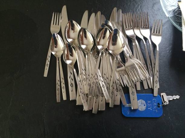 istock Cutlery with an old key 1449266278