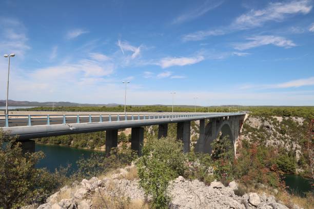 istock Road bridge over the Krka River in Croatia 1449270577