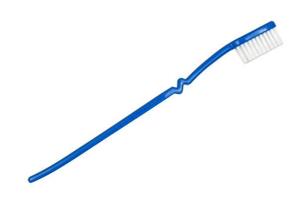 istock Blue toothbrush on a white background. 1449272374