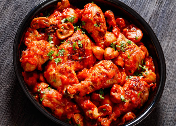 istock chicken stew with mushrooms in a tomato sauce 1449279869