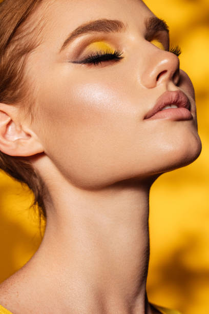 istock Beautiful woman with bright make-up 1449282457