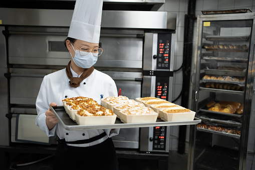 chef baking bread