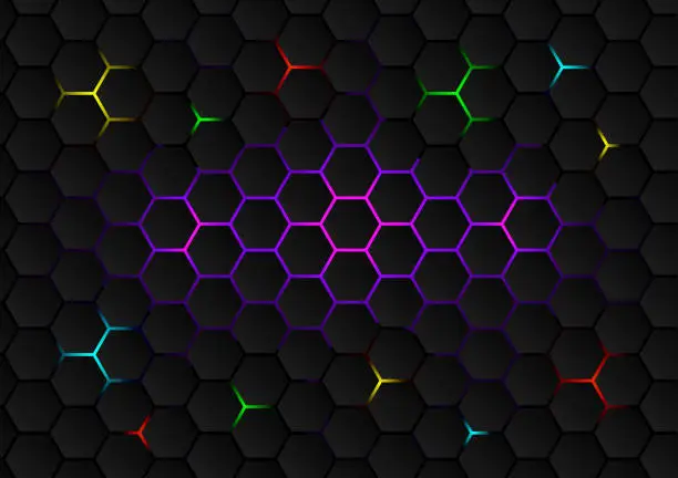 Vector illustration of hexagon abstract background002