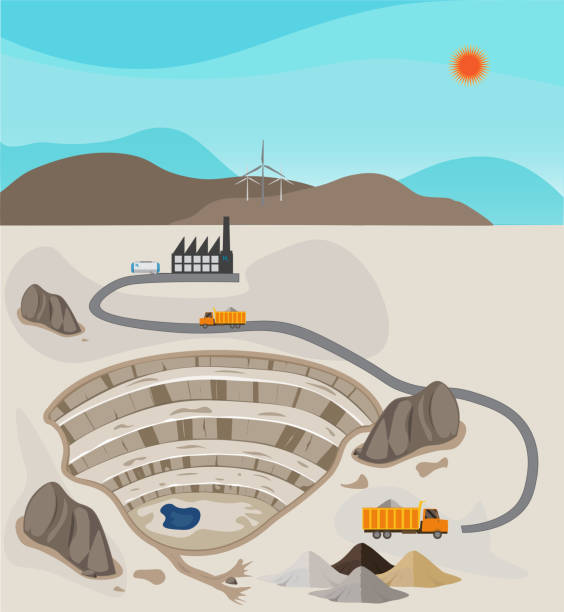 ilustrações de stock, clip art, desenhos animados e ícones de mining quarry rare earth elements - scandium