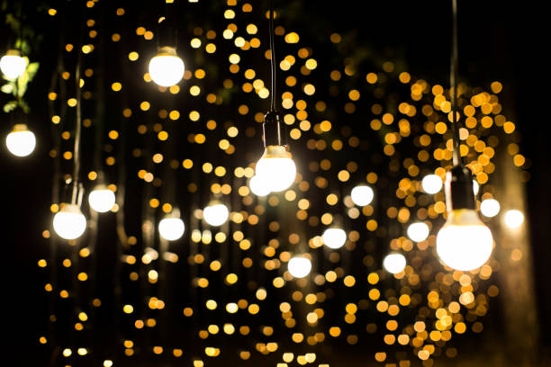 istock Lights and lanterns in the night. Bokeh 1449303469