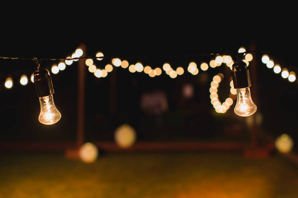 istock outdoor string lights hanging on a line in backyard 1449304728