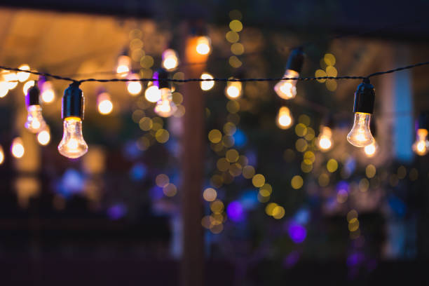 istock outdoor string lights hanging on a line in backyard 1449305197