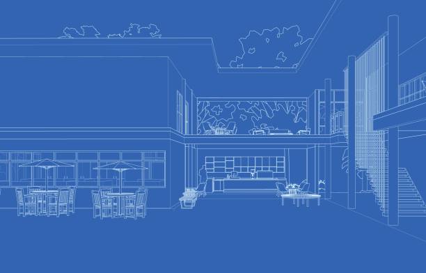 istock 3D illustration of coffee shop 1449313685