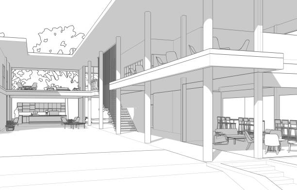 istock 3D illustration of coffee shop 1449313755
