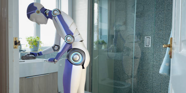 istock Robot Cleaning En Suite Bathroom 1449313871